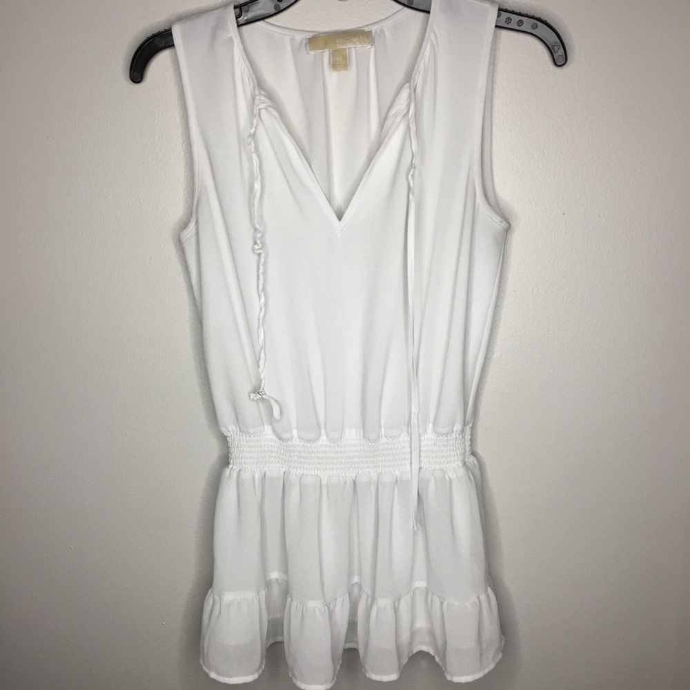 Michael Kors Sleeveless Peplum Blouse